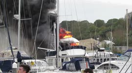 Multi-million pound yacht burns in Cowes
