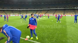 Ukraine pre-match training