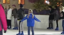 Cara Delevingne on the Winter Wonderland Ice Rink