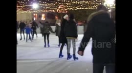 Cara Delevingne gets her skates on in Hyde Park
