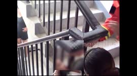 Boy, 6, rescued after getting his head caught in stairs