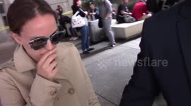 Actress Natalie Portman arrives at LAX Airport in Los Angeles