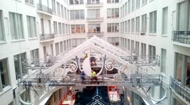 Final letter C added to lobby of historical building's lobby