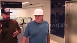 Baseball Legend Pete Rose is spotted as he walks through LAX Airport in Los Angeles, Ca