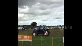 Newsflare Edit - Farmers in tractors play 'football' in Ireland