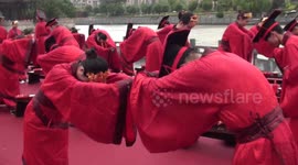 20 couples hold Han Dynasty Zhou system group wedding