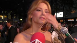 Hayley Bennett interview with Bang Showbiz at World Premiere of The Girl on the Train at Odeon Cinema, London Leicester Square