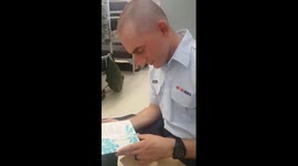 US Airman finds out he's having a baby at Basic Military Training graduation