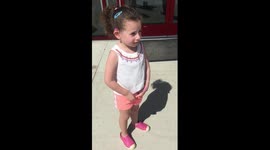 Young girl hearing for the first time with her cochlear implant
