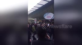 Newsflare Edit - Guy on roof top at stratford station