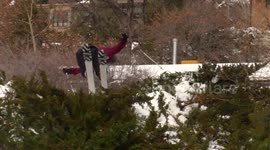Backflip into bushes