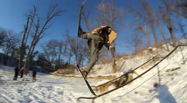 Crazy bird rail slide