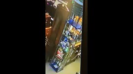 ghost arm caught on cctv going through 2 cabinets and breaking shelf