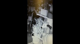 taxidermy stags head jumping off the wall in haunted antiques centre