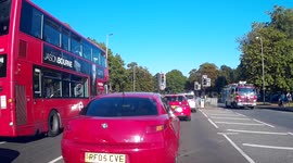 Dash cam UK: Driver cuts in front of a bus in London