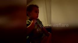 Newsflare Edit - Funny baby falls asleep