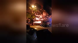 Newsflare Edit - A restaurant burning to the ground. It is still unknown if it was accidental or not
