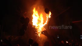 Burning the Pirate at the Pirate Summit in Cologne