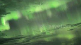Beautiful timelapse footage of northern lights in Iceland