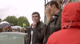 Anti-choice Irishman shut down by singing man
