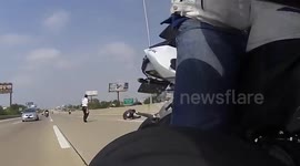 Motorcycle crash. HIT&RUN