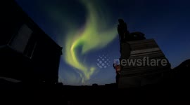 Stunning northern light display in Iceland