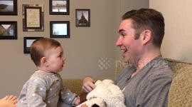 Baby girl doesn't recognise her father without a beard