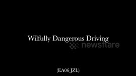 Cycling - dangerous, fast overtake at pinch-point