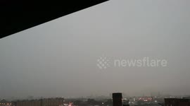 Torrential rain thunder and lightning smashes Salford 13/09/2016 at 6-37pm