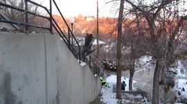 Somersault Skier Fail