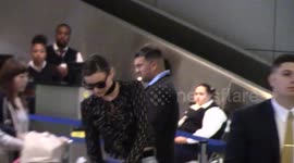 Australian Model Miranda Kerr arrives at LAX Airport