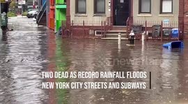 Two Dead as Record Rainfall Floods New York City Streets and Subways