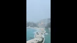 Fierce Winds and Blinding Rain Lash Sandals Whitehouse as Hurricane Melissa Approaches Jamaica