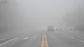 China: Thick fog blankets large parts of China, disrupting traffic