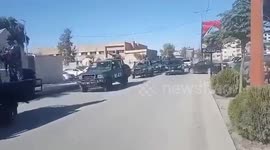 Syria: A military convoy of SDF militias is patrolling neighborhoods in Raqqa to prevent potential protests against them