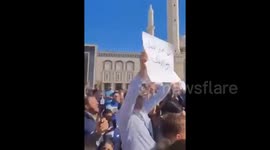 Syria: The demonstration took place near the Khalid ibn al-Walid Mosque in Homs in solidarity with Syria's Jazeera region and protest against violence by SDF militias against civilians in areas east of the Euphrates