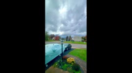 Timelapse captures approaching dark clouds in Dover, Pennsylvania, USA
