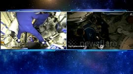 Shenzhou-21 astronauts welcomed aboard space station by preceding crew