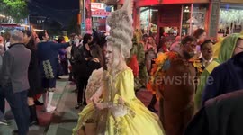 San Francisco’s Castro Street comes alive with music, costumes for Halloween celebration