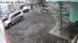 Drunk driver crashes SUV into residential building in Omsk, Russia