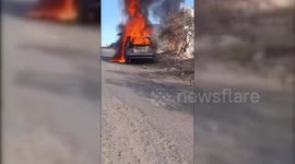 Israeli Settlers Torch Vehicles In West Bank Village