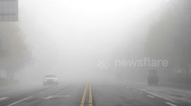 China: Dense fog hits parts of eastern China, disrupts traffic