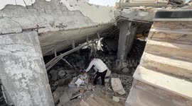 Yasser Arafat’s damaged home in Gaza becomes shelter for displaced family