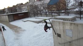 This is why urban skiing is sometimes a bad idea