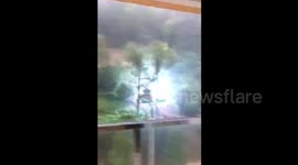 Mudslide in southeast China causes electricity explosion