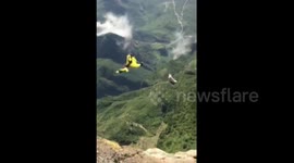 Epic footage from international wingsuit flying World Cup in China