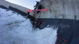 Skiing up the wall of doom