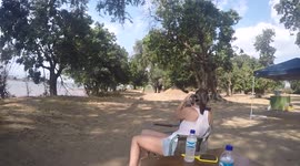 Tourist has awesome close encounter with elephant