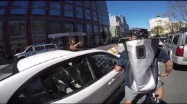Motorist has heated exchange with two cyclists in New York