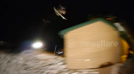 Flying over the roof